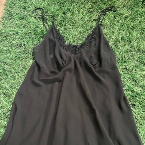 Black embroidered Slip Dress (never worn) - Picture 2 of 3